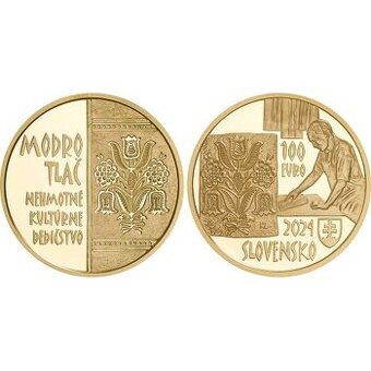 Kúpim zlatú mincu Modrotlač 2024
