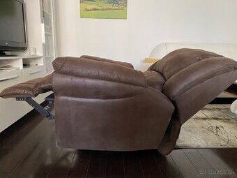 kožené polohovacie kreslo