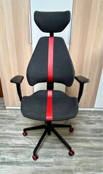 IKEA GRUPPSPEL Hráčska stolička, Gunnared čierna/sivá - 1