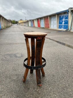 originálne vintage barové masívne stoličky z Nemecka