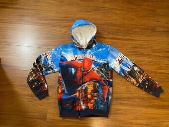 Nová mikina Spiderman na zips s kapucňou, veľ. 176