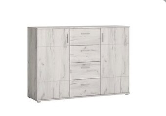 Komoda 2D4S Dub Craft Biely