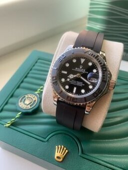 Rolex Yacht Master Oysterflex, Nové, 41mm, Čierne