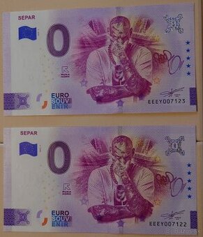 0 euro bankovka Separ