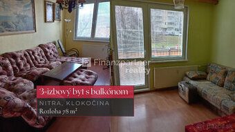 3 izbový byt (+ polizba) 78 m² v meste Nitra, Klokočina