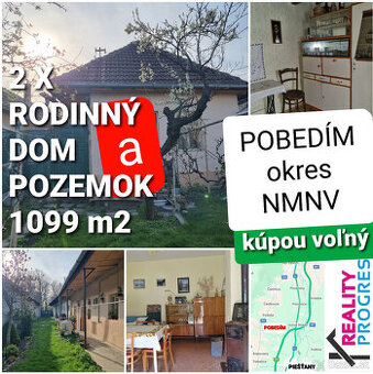 RODINNÝ DOM a POZEMOK 1099m2 POBEDÍM 10 km od PIEŠŤANY