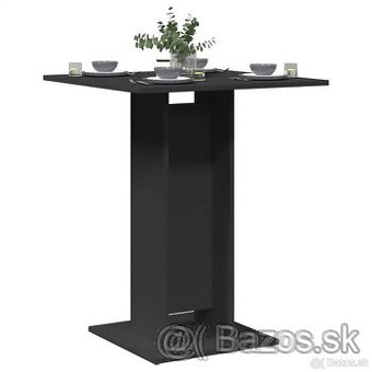 Bistro stôl čierny 60x60x75 cm drevotrieska