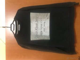 CALVIN KLEIN originál pánska mikinka/metalická L/XL