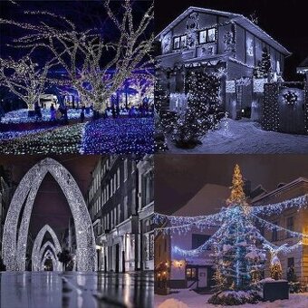 Vianočné osvetlenie solárne 400led 40m