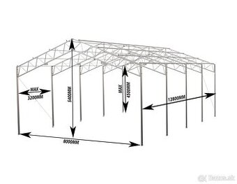 Oceľová konštrukcia 8x13m - pozinkovaná, s dopravou zdarma