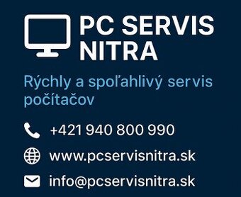 ⭐⭐⭐⭐⭐ Rýchly servis PC a notebookov Nitra a okolie - 1