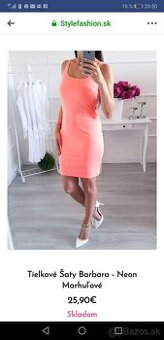 Neónové šaty XS