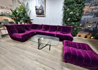Luxusná zamatová modulárna sedačka