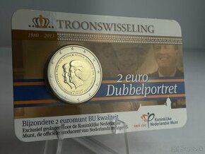Holandsko 2013  pamätna 2€ minca v BU karte (coincard - 1