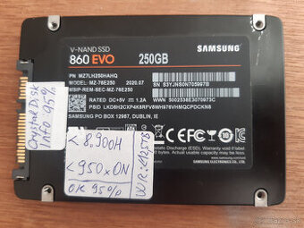 SSD 250GB SAMSUNG 860EVO SATA3 (6.0Gbps)