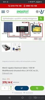 Menič napätia s čistou sínusovou vlnou 1500w