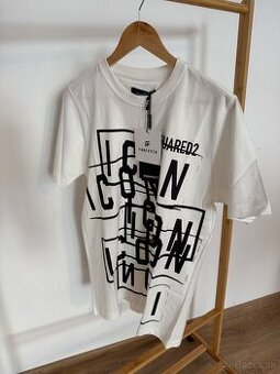 Panske biele tricko Dsquared Icon M