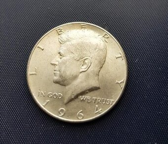 USA Kennedy Half Dollar 1964 strieborna minca