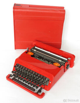 prenosný písací stroj OLIVETTI Valentine 1970te roky retro