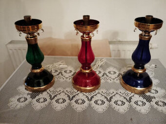 Stolove lampy.Novoborske sklo.