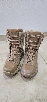 Taktické topánky - vysoké, veľkosť 44, farba hnedá-piesková