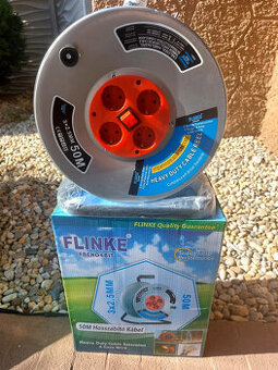 Predlžovací kábel 50m 4 zasuvkova 220V 3Gx2.5mm