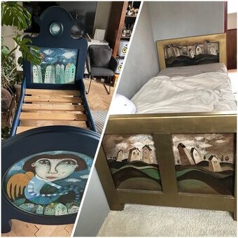 Starožitné postele 90x200cm