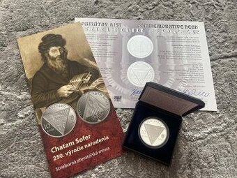 10 Euro Chatam Sofer 2012 + pamätný list