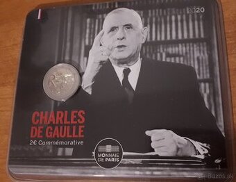 2€ Charles de Gaulle Francúzsko 2020