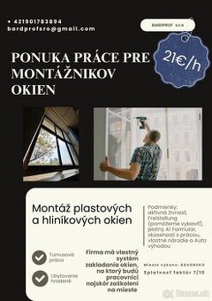 Ponuka práce- Montáž okien , Nemecko