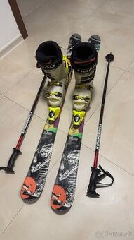 Detské freestyle lyže 125cm komplet set