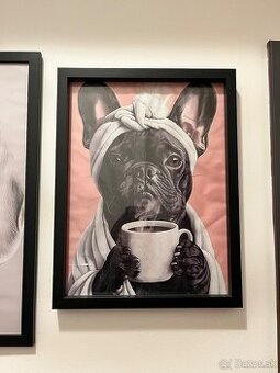 Set obrazov so psími motívmi – moderná dekorácia (7 ks)