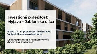 Stavebný pozemok 8900 m2 pre Developera - Myjava Jablonská