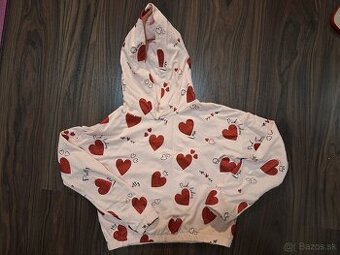 Oversize mikina so srdiečkami   č146