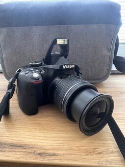 Na predaj: Nikon D3300 + objektív 18–55mm + taška