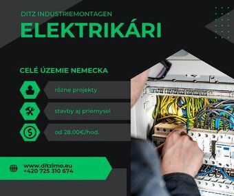 Stabilná práca pre elektrikárov v Nemecku