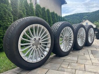 Letny komplet R17 5x112 OEM Audi A4 + 225/50 R17 Orium leto