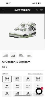 Topánky air Jordan 4 seafoam