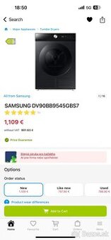 Samsung BESPOKE AI™ sušička 9kg – ako nová