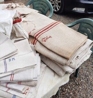 Na Predaj  Staré  Lanové vrecia , zachovalý prírodný ľanové