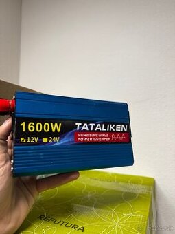 Invertný menič 12 V → 220 V / Tataliken 1600 w – čisty sínus