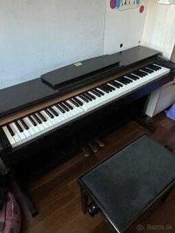 Tmavohnedý digitálny klavír YAMAHA Clavinova + stolička