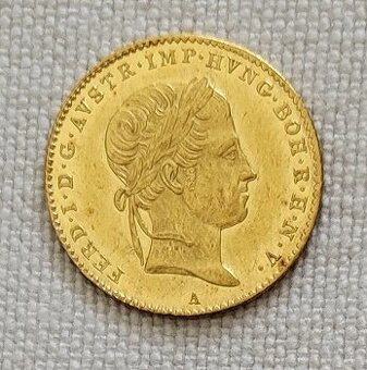 Zlatý dukát Ferdinanda I. (V.) Dobrotivého, 1837A, vzácny