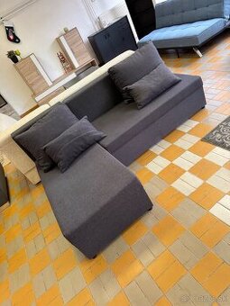 Rohová pohovka (tmavosivá)