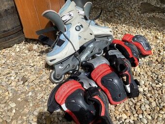 Kolieskove korcule s chranicmi velkost 35-38 eu