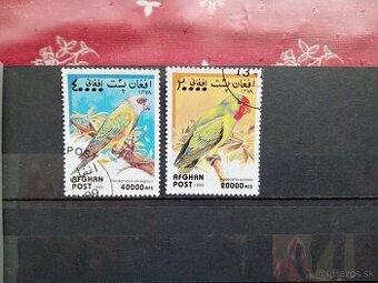 Poštové známky č.699 - Avganistan - papagáje