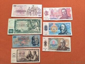 ZOSTAVA STARÝCH ČESKOSLOVENSKÝCH_BANKOVIEK