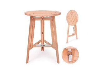 Drevený barový skladací stôl Ø 78 cm