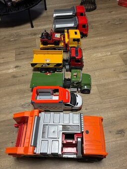 Bruder 4x auta, smetiarske auto, 2 tatrovky