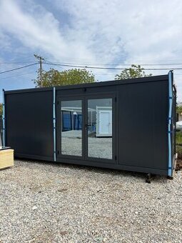 Moderný presklený kontajner 6 × 2,4 m – ANTRACIT - izolácia